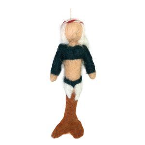 6 for $20 SALE Nepal Wool Mermaid Ornament